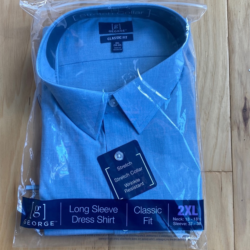 Blue long sleeve button down